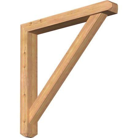 Ekena Millwork Traditional Craftsman Smooth Bracket w/ Offset Brace, Western Red Cedar, 5 1/2"W x 42"D x 42"H BKT0604X42X42TRA04SWR
